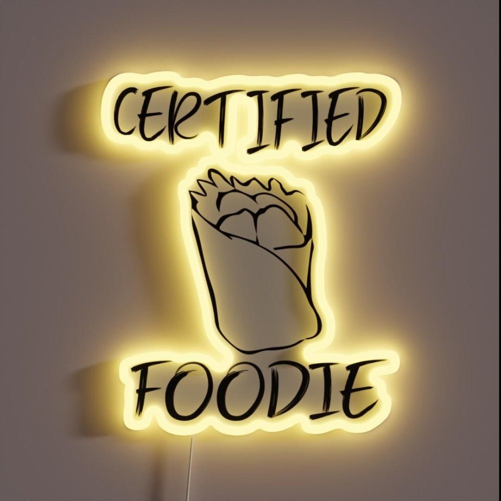 Certified Foodie Certified Vegan Foodie Rgb Led Neon Sign - Shineneon