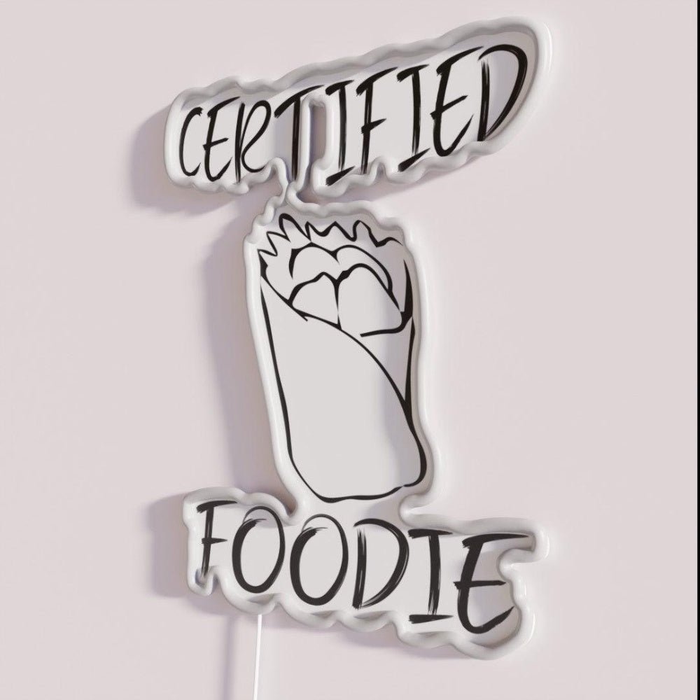 Certified Foodie Certified Vegan Foodie Rgb Led Neon Sign - Shineneon