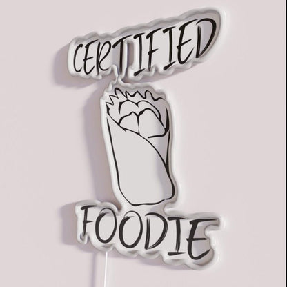 Certified Foodie Certified Vegan Foodie Rgb Led Neon Sign - Shineneon