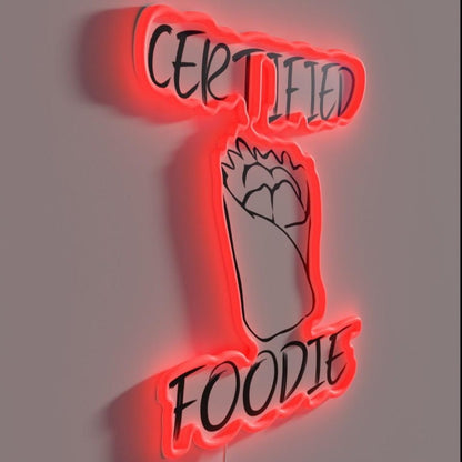 Certified Foodie Certified Vegan Foodie Rgb Led Neon Sign - Shineneon