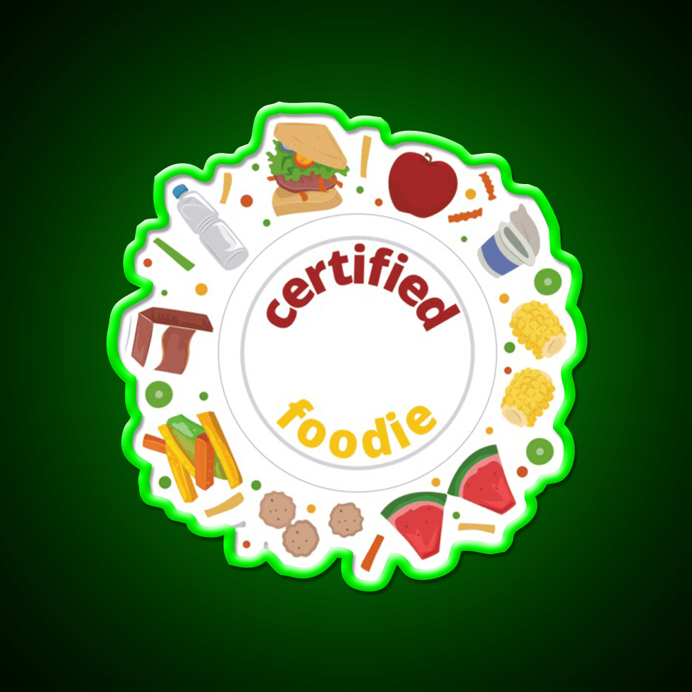 Certified Foodie Fast Food Led Neon Sign For Burger Place Rgb Color - Shineneon