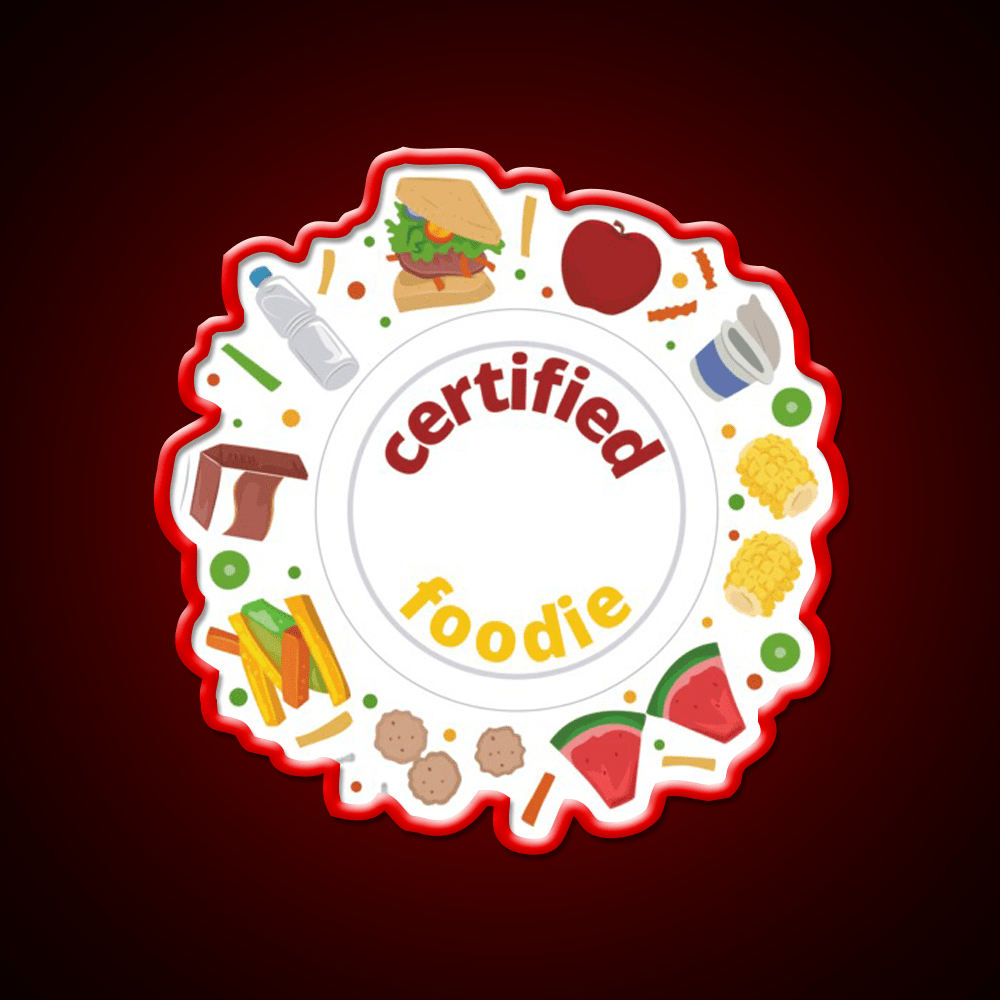 Certified Foodie Fast Food Led Neon Sign For Burger Place Rgb Color - Shineneon