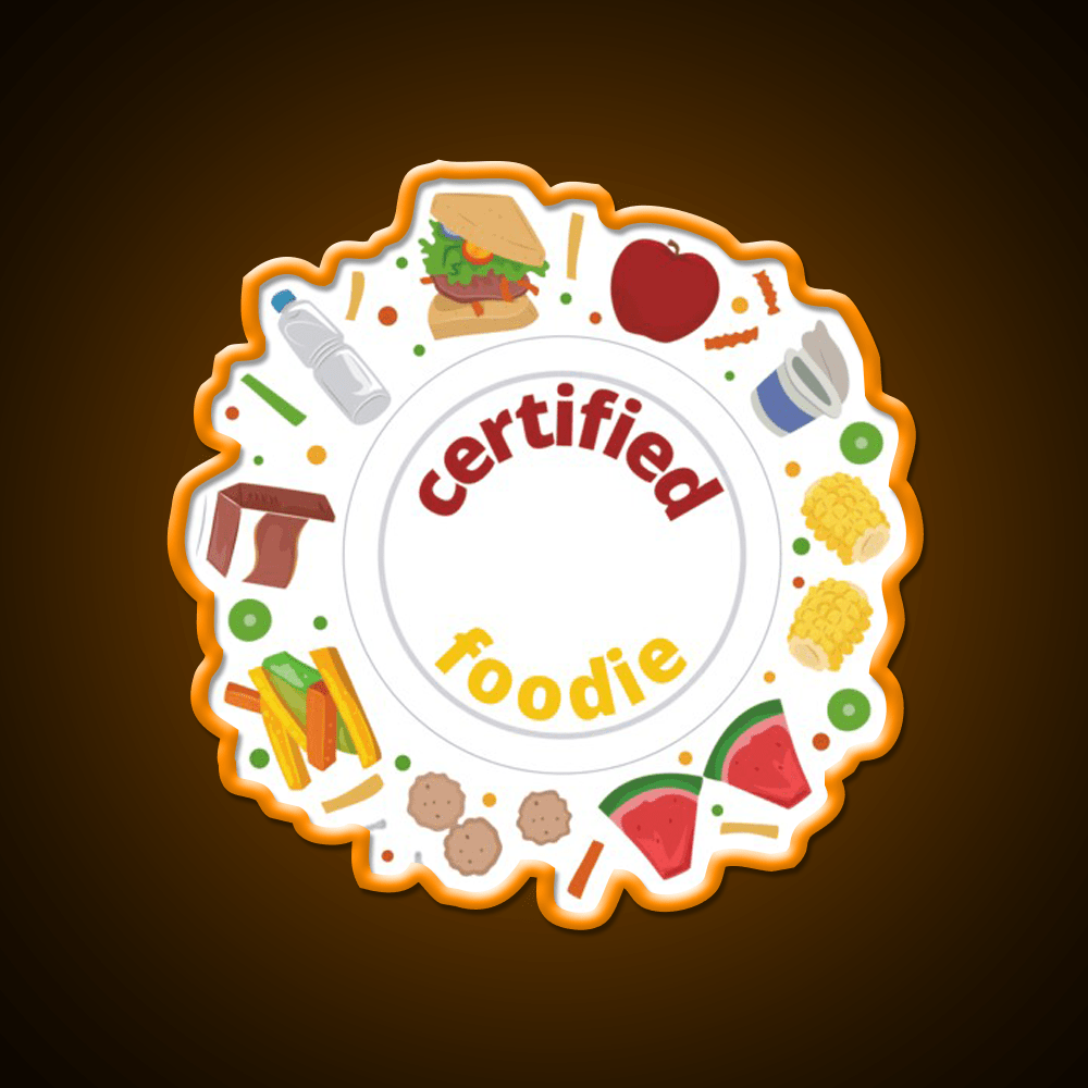 Certified Foodie Fast Food Led Neon Sign For Burger Place Rgb Color - Shineneon