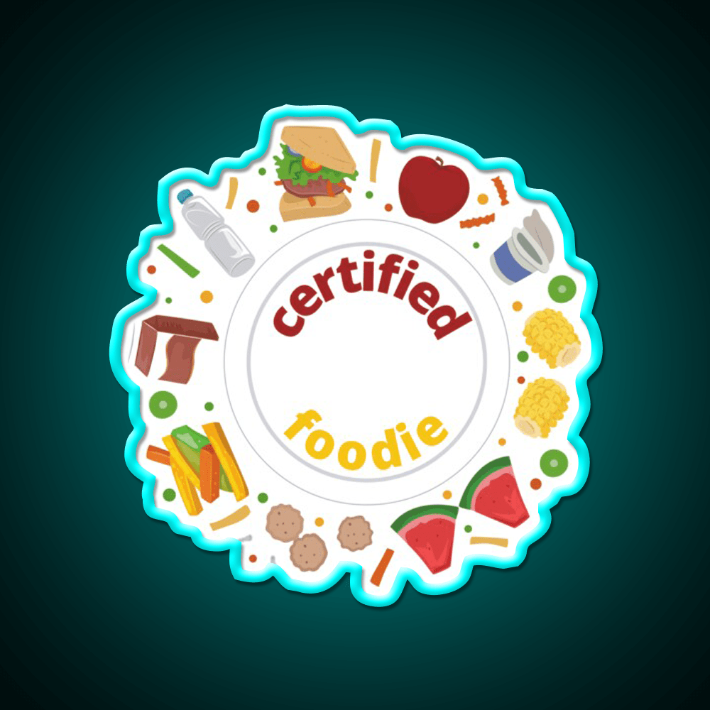 Certified Foodie Fast Food Led Neon Sign For Burger Place Rgb Color - Shineneon