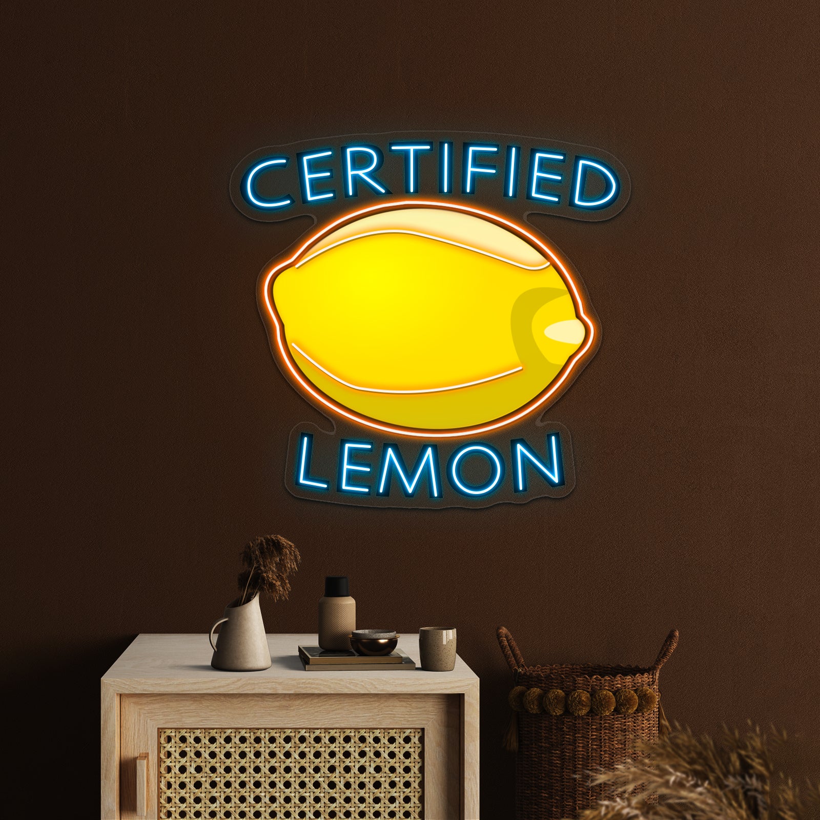 Certified Lemon Artwork Business Neon Sign