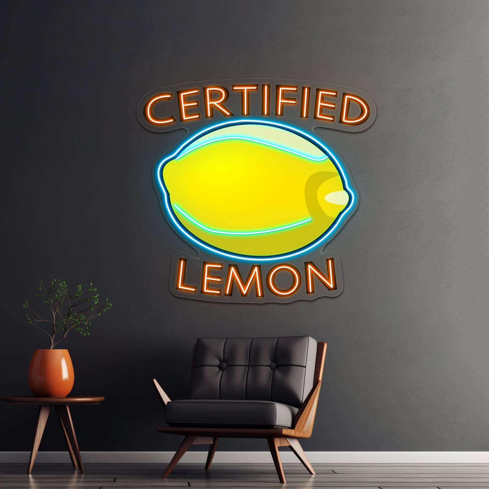 Certified Lemon Artwork Business Neon Sign