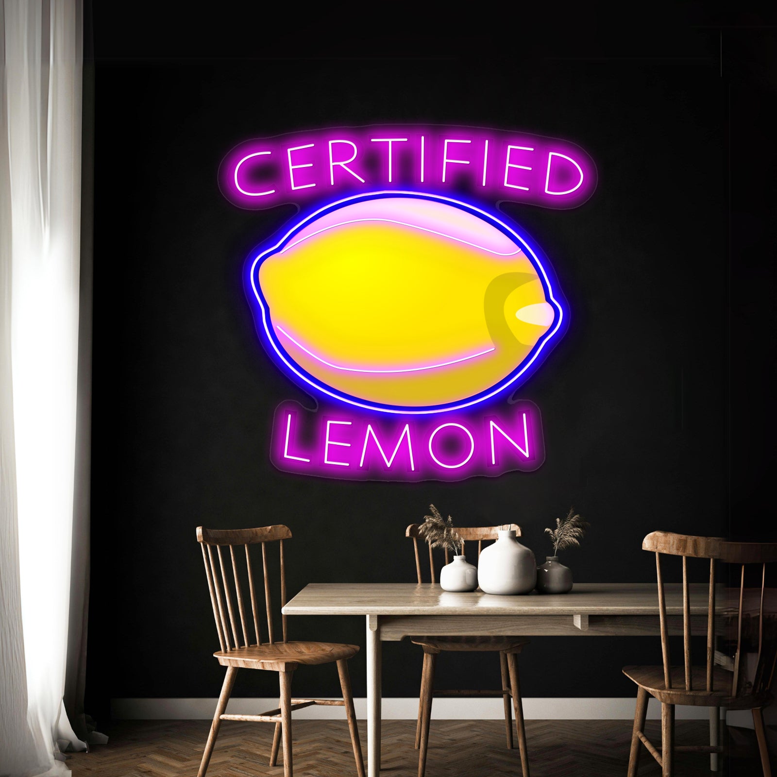 Certified Lemon Artwork Business Neon Sign