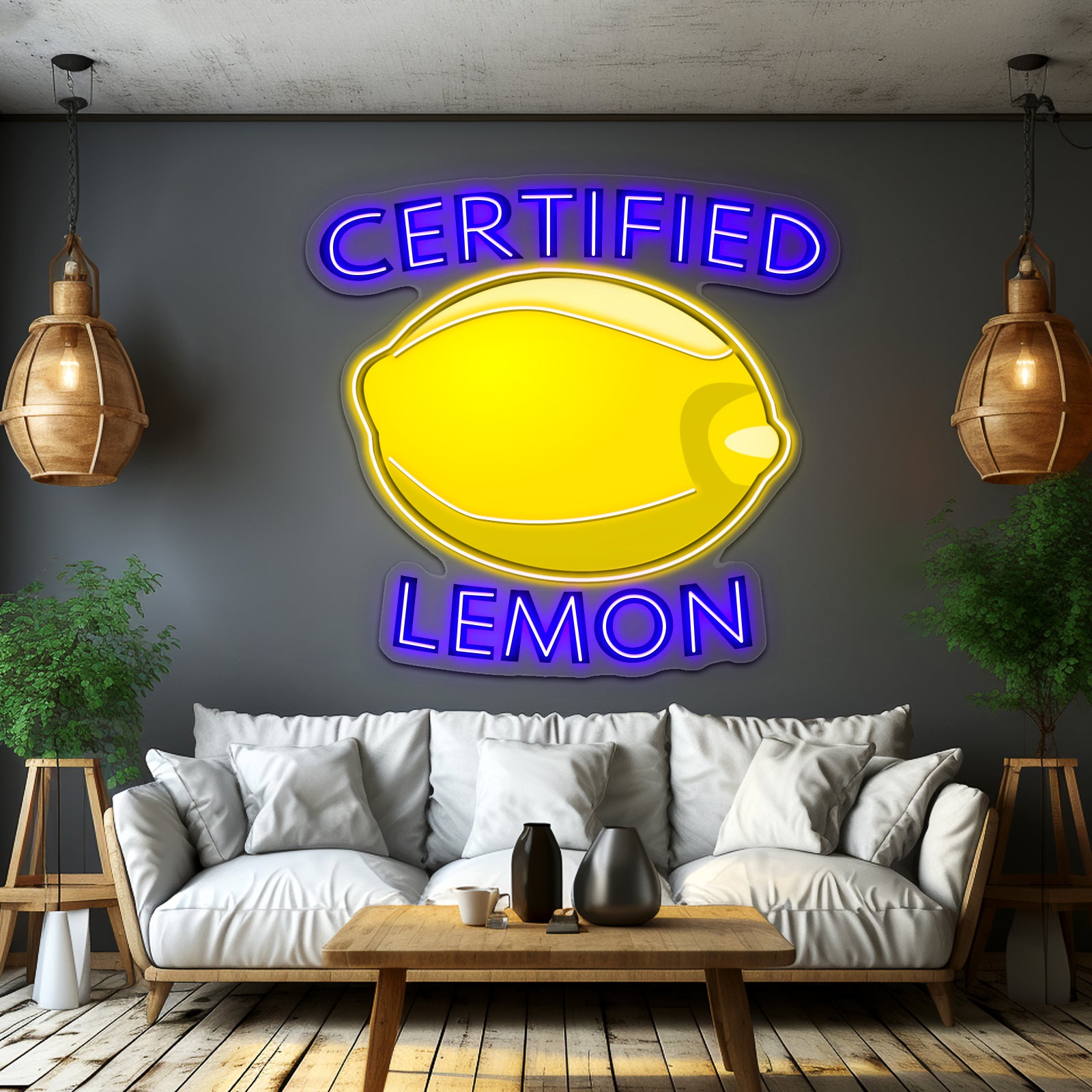 Certified Lemon Artwork Business Neon Sign
