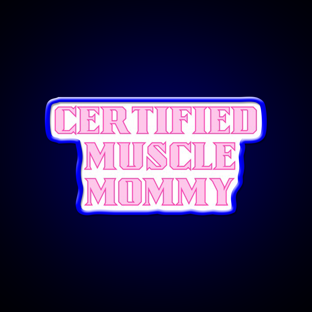 Certified Muscle Mommy Gym Fitness Led Neon Sign Rgb Color - Size and dimension reference