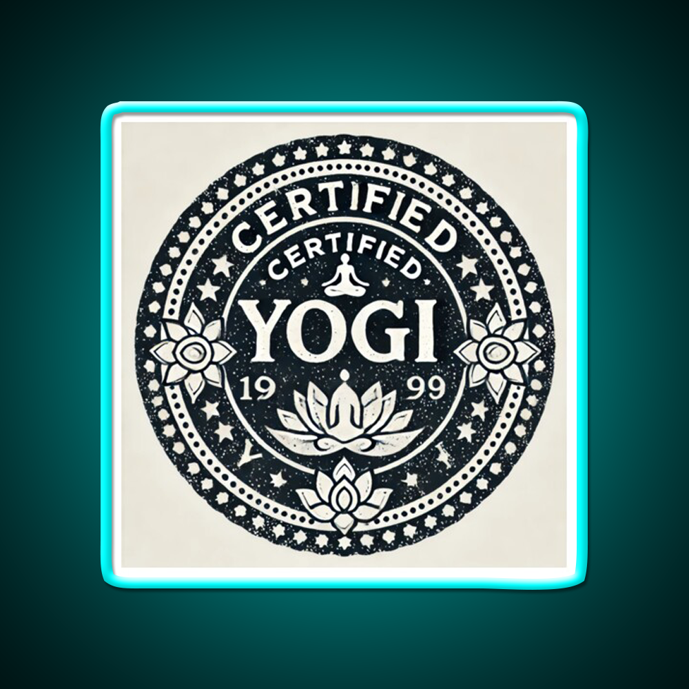 Certified Yogi Yoga Led Neon Sign For Wellness Space Rgb Color