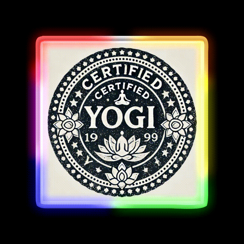 Certified Yogi Yoga Led Neon Sign For Wellness Space Rgb Color