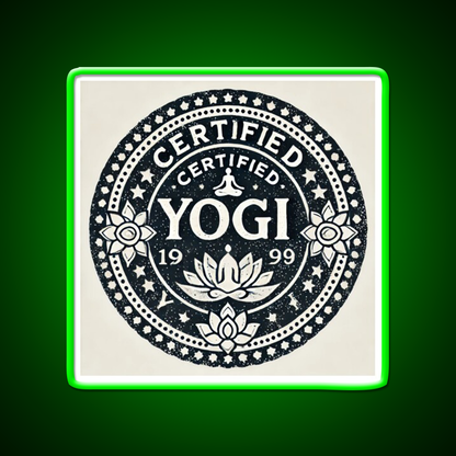 Certified Yogi Yoga Led Neon Sign For Wellness Space Rgb Color