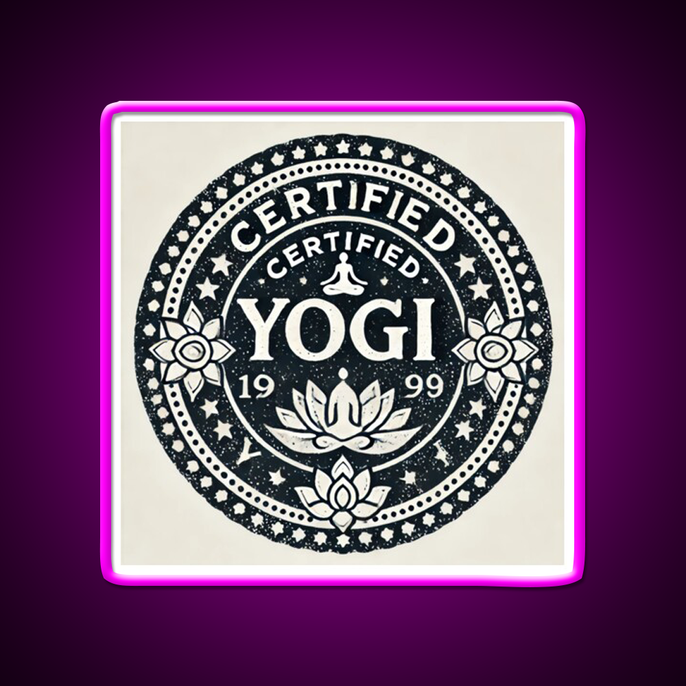 Certified Yogi Yoga Led Neon Sign For Wellness Space Rgb Color