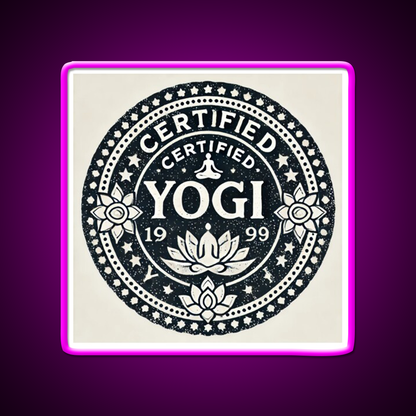 Certified Yogi Yoga Led Neon Sign For Wellness Space Rgb Color