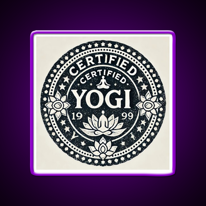 Certified Yogi Yoga Led Neon Sign For Wellness Space Rgb Color
