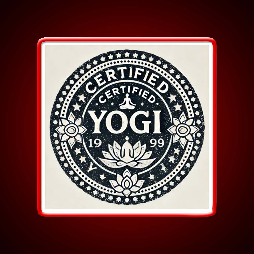 Certified Yogi Yoga Led Neon Sign For Wellness Space Rgb Color