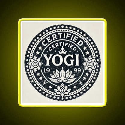 Certified Yogi Yoga Led Neon Sign For Wellness Space Rgb Color