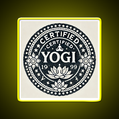 Certified Yogi Yoga Led Neon Sign For Wellness Space Rgb Color