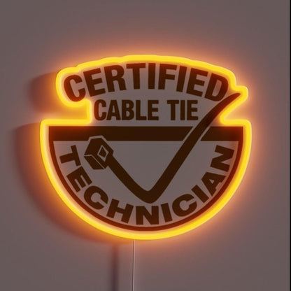 Certified Zip Tie Technician Rgb Led Neon Sign - Shineneon