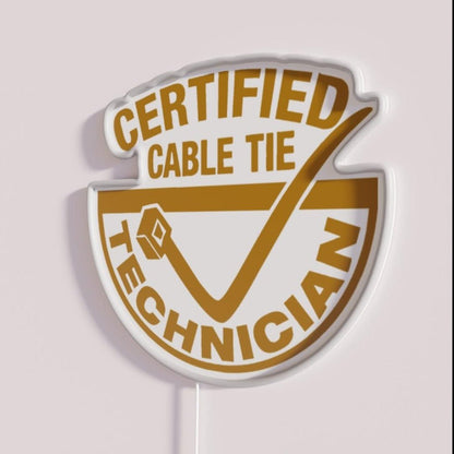 Certified Zip Tie Technician Rgb Led Neon Sign - Shineneon