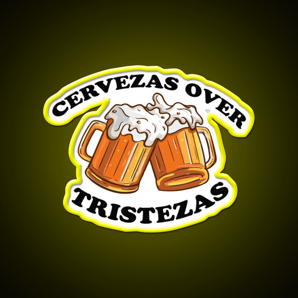 Cerveza Beer Bar Decor Led Neon Sign Rgb Color - Custom LED neon sign front view