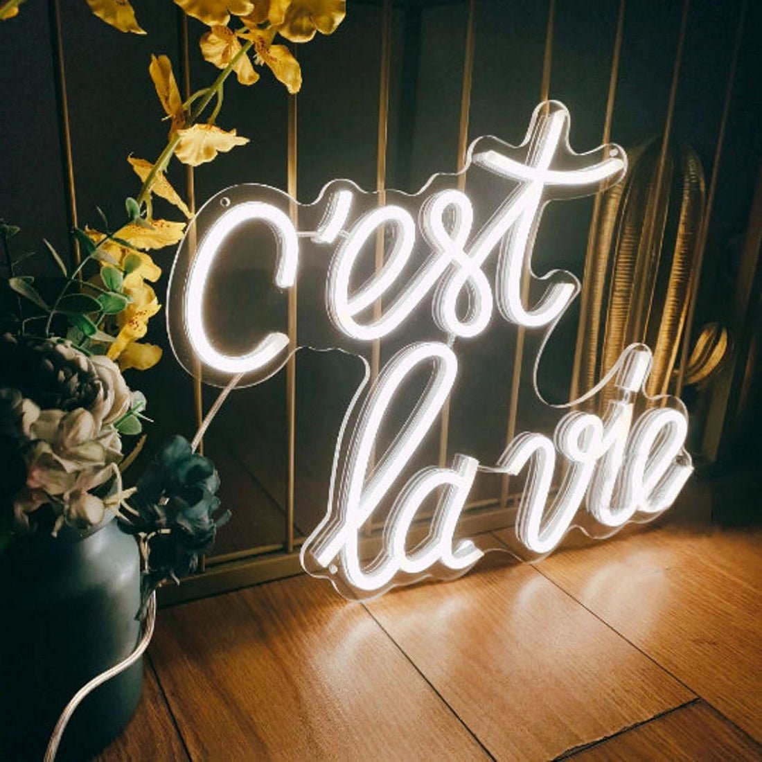 Cest La Vie French Led Sign Business Neon Signs Wall Art Decor - Shineneon