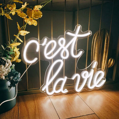 Cest La Vie Led Neon Sign For Wall Decor - Shineneon