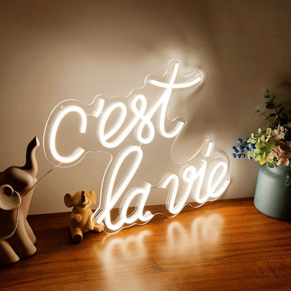 Cest La Vie Led Neon Sign For Wall Decor - Shineneon