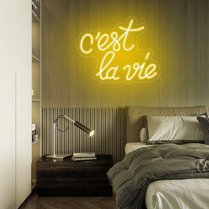 Cest La Vie Led Neon Sign For Wall Decor - Shineneon
