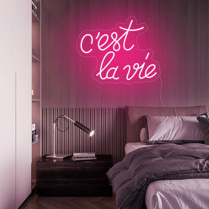 Cest La Vie Led Neon Sign For Wall Decor - Shineneon