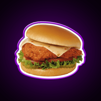 Cfa Spicy Chicken Sandwich Fast Food Led Neon Sign For Burger Place Rgb Color - Shineneon