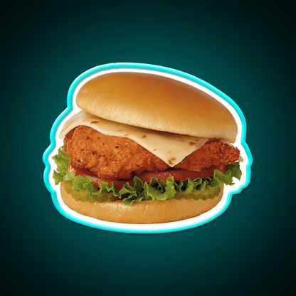 Cfa Spicy Chicken Sandwich Fast Food Led Neon Sign For Burger Place Rgb Color - Shineneon