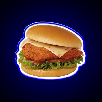 Cfa Spicy Chicken Sandwich Fast Food Led Neon Sign For Burger Place Rgb Color - Shineneon