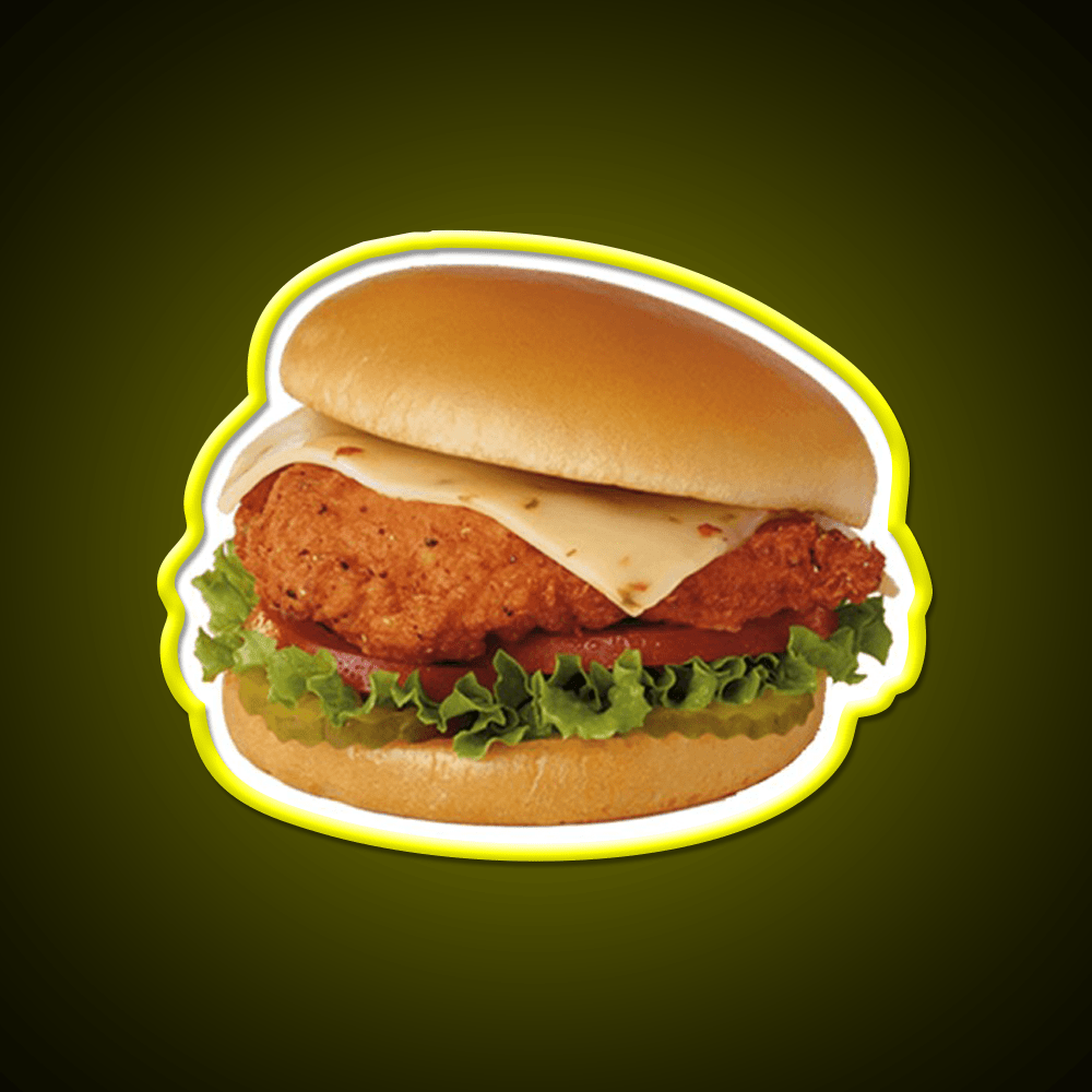Cfa Spicy Chicken Sandwich Fast Food Led Neon Sign For Burger Place Rgb Color - Shineneon
