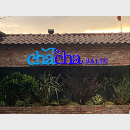 Chacha Balik 3D Frontlit Channel Letters Led Light Sign