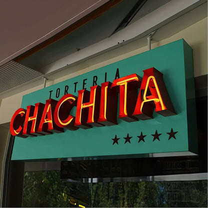 Chachita 3D Frontlit Channel Letters Led Light Sign - Shineneon
