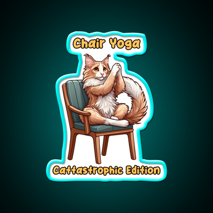 Chair Yoga Cat Pose Yoga Led Neon Sign Neon Light Rgb Color