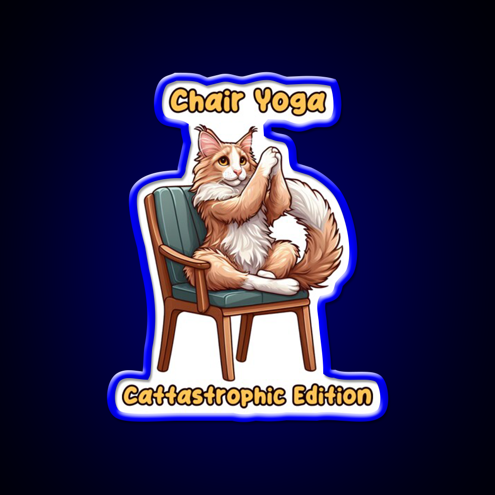 Chair Yoga Cat Pose Yoga Led Neon Sign Neon Light Rgb Color