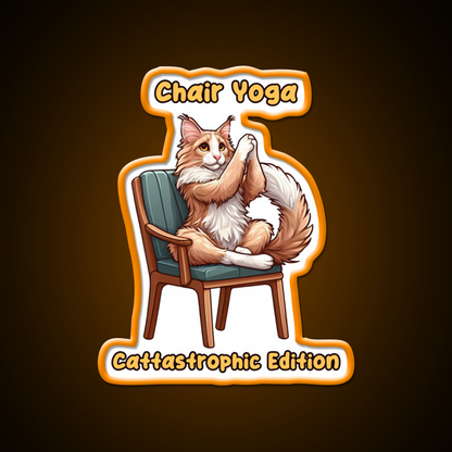 Chair Yoga Cat Pose Yoga Led Neon Sign Neon Light Rgb Color