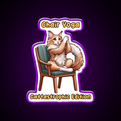 Chair Yoga Cat Pose Yoga Led Neon Sign Neon Light Rgb Color