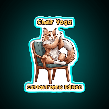 Chair Yoga Cat Pose Yoga Led Neon Sign Neon Light Rgb Color - Shineneon