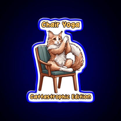 Chair Yoga Cat Pose Yoga Led Neon Sign Neon Light Rgb Color - Shineneon