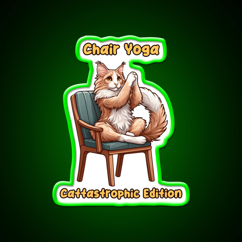 Chair Yoga Cat Pose Yoga Led Neon Sign Neon Light Rgb Color - Shineneon