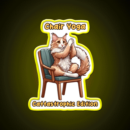 Chair Yoga Cat Pose Yoga Led Neon Sign Neon Light Rgb Color