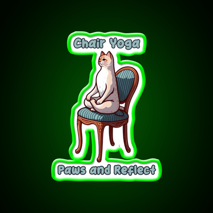 Chair Yoga Cat Pose Yoga Led Neon Sign Yoga Studio For Yogis Rgb Color - Shineneon