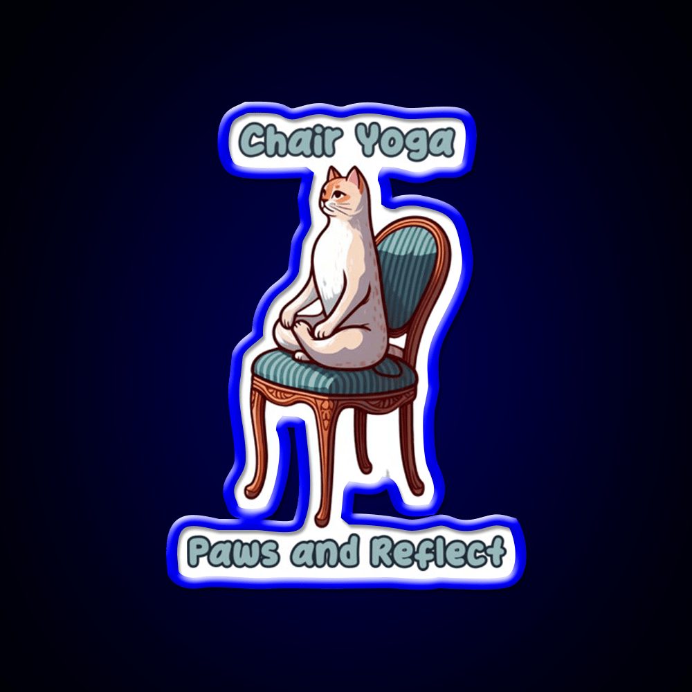 Chair Yoga Cat Pose Yoga Led Neon Sign Yoga Studio For Yogis Rgb Color - Shineneon