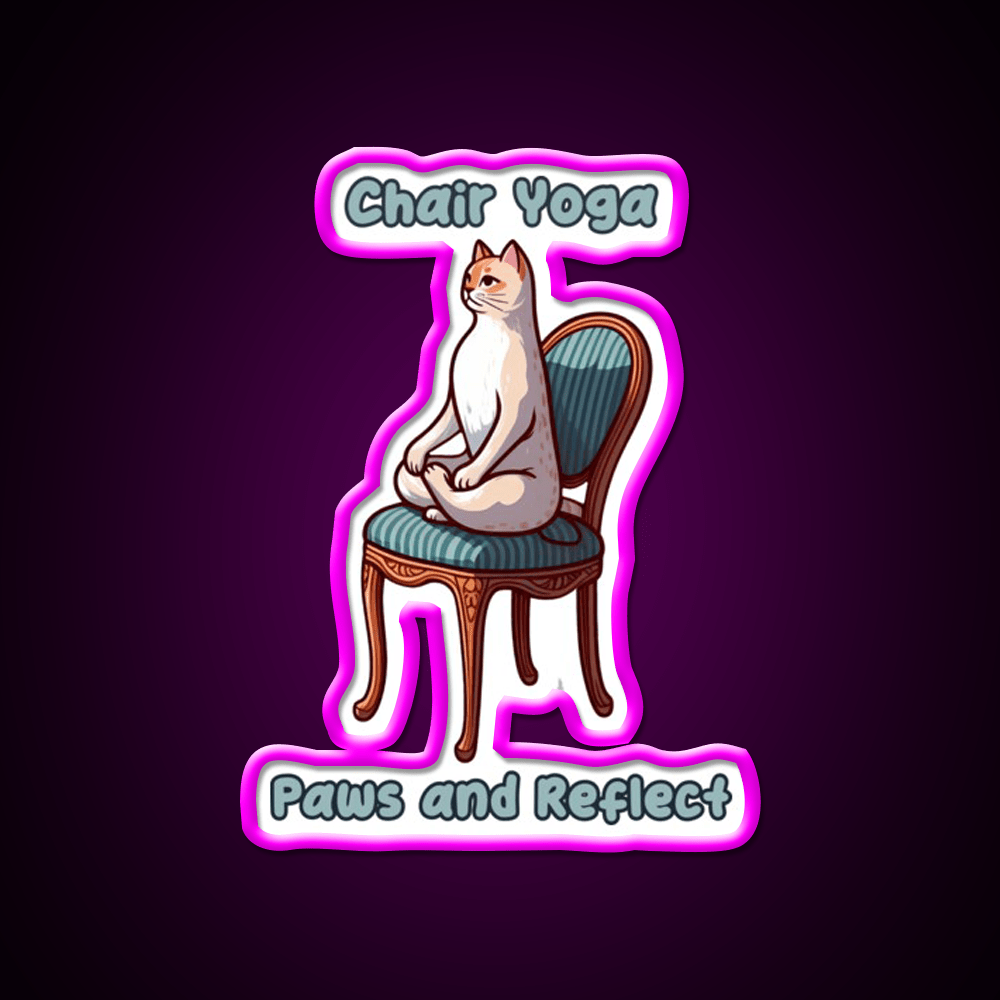 Chair Yoga Cat Pose Yoga Led Neon Sign Yoga Studio For Yogis Rgb Color - Shineneon