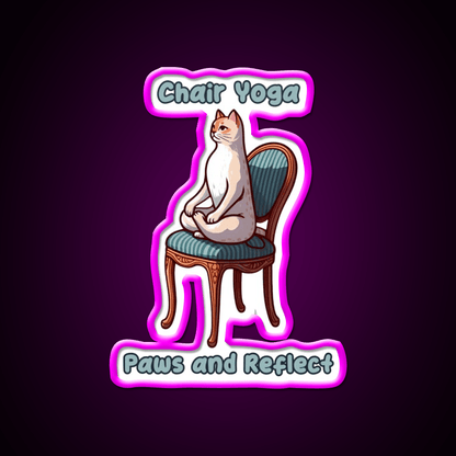 Chair Yoga Cat Pose Yoga Led Neon Sign Yoga Studio For Yogis Rgb Color - Shineneon