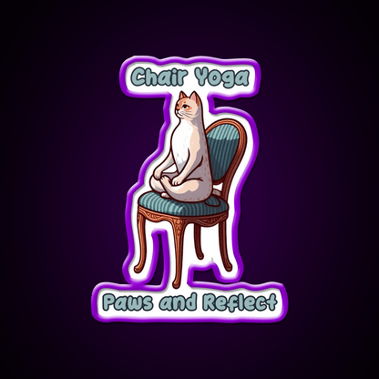 Chair Yoga Cat Pose Yoga Led Neon Sign Yoga Studio For Yogis Rgb Color - Shineneon