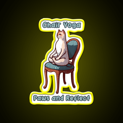 Chair Yoga Cat Pose Yoga Led Neon Sign Yoga Studio For Yogis Rgb Color - Shineneon